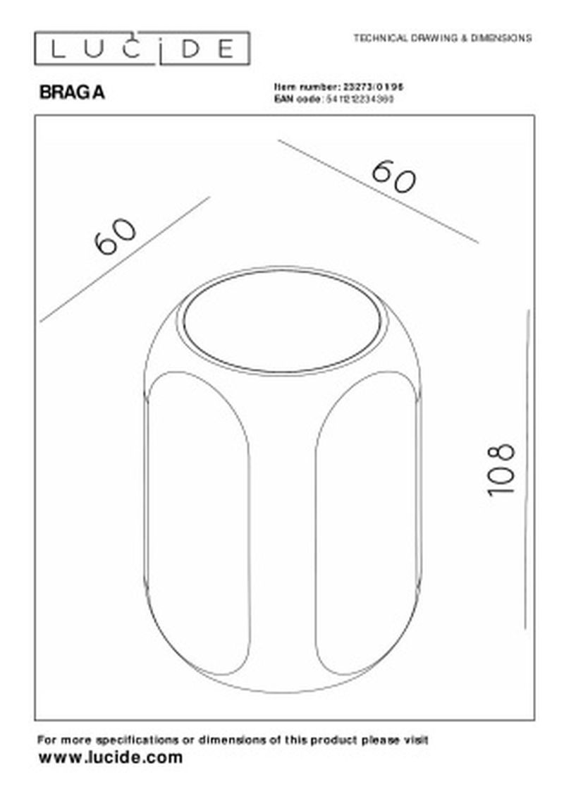 Lucide BRAGA - Nástenné svietidlo - 1xGU10 - Káva